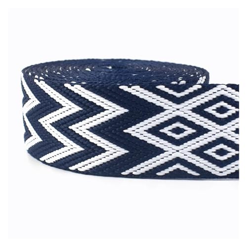 Nylonband 2/4 Meter 38 mm Jacquard-Nylon-Gurtband, ethnisches Band for Taschengurt, Rucksackgürtel, Schrägband, DIY, Gepäck, Nähzubehör Für Buntes Gurtband, Zum Basteln, Halsband Für Hau(RD200-01,38mm von ROEUIPG
