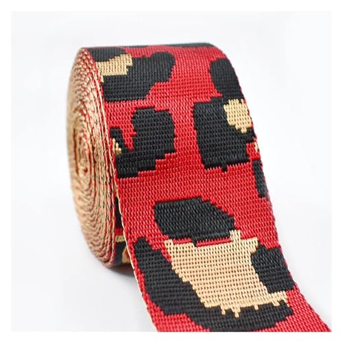 Nylonband 2/5 meter Leopard Nylon Gurtband 50mm Jacquard Band Taschen Gurt Sicherheitsgurt Rucksack Schrägband 1,5mm dick DIY Nähzubehör Für Buntes Gurtband, Zum Basteln, Halsband Für Hau(RD915-A04,50 Nylonband 2/5 meter Leopard Nylon Gurtband 50mm Jacquard Band Taschen Gurt Sicherheitsgurt Rucksack Schrägband 1,5mm dick DIY Nähzubehör Für Buntes Gurtband, Zum Basteln, Halsband Für Hau(RD915-A04,50 von ROEUIPG