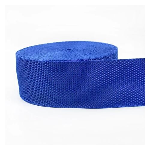 Nylonband 5 Meter 20–50 mm Polypropylen PP Nylon Gurtband for Gürtelband Hundehalsband Geschirr Outdoor Band Kleidungsstück Schuhe Band Für Buntes Gurtband, Zum Basteln, Halsband Für Hau(RoyalBlue,50m von ROEUIPG