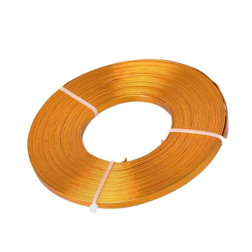 ROEUIPG Aluminiumdraht 1 Rolle 5 x 1 mm 12 Farben Flacher Aluminiumdraht aus weichem Metall for die Schmuckherstellung DIY Handwerk Schnur Für Schmuckherstellung Handwerk Modellbau(10) von ROEUIPG