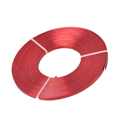 ROEUIPG Aluminiumdraht 1 Rolle 5 x 1 mm 12 Farben Flacher Aluminiumdraht aus weichem Metall for die Schmuckherstellung DIY Handwerk Schnur Für Schmuckherstellung Handwerk Modellbau(11) von ROEUIPG