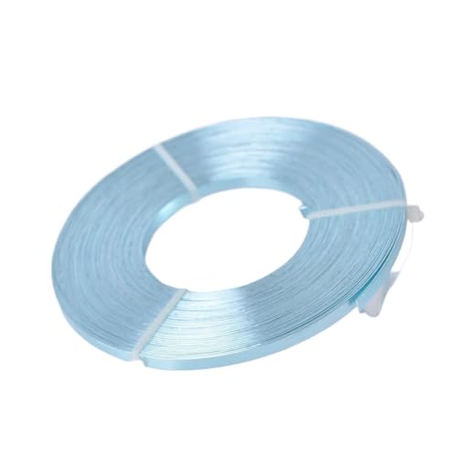ROEUIPG Aluminiumdraht 1 Rolle 5 x 1 mm 12 Farben Flacher Aluminiumdraht aus weichem Metall for die Schmuckherstellung DIY Handwerk Schnur Für Schmuckherstellung Handwerk Modellbau(4) von ROEUIPG