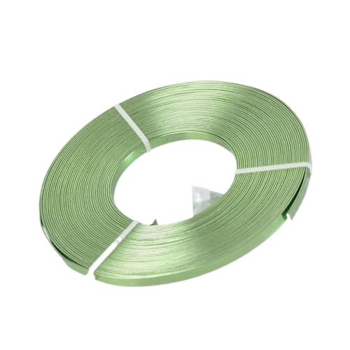 ROEUIPG Aluminiumdraht 1 Rolle 5 x 1 mm 12 Farben Flacher Aluminiumdraht aus weichem Metall for die Schmuckherstellung DIY Handwerk Schnur Für Schmuckherstellung Handwerk Modellbau(8) von ROEUIPG