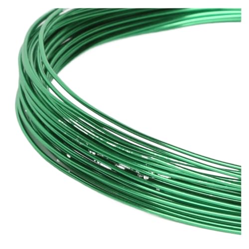 ROEUIPG Aluminiumdraht 10 m Aluminiumdraht, weicher DIY-Schmuck-Handwerk, vielseitiger lackierter Aluminium-Metalldraht Für Schmuckherstellung Handwerk Modellbau(Dark Green) von ROEUIPG