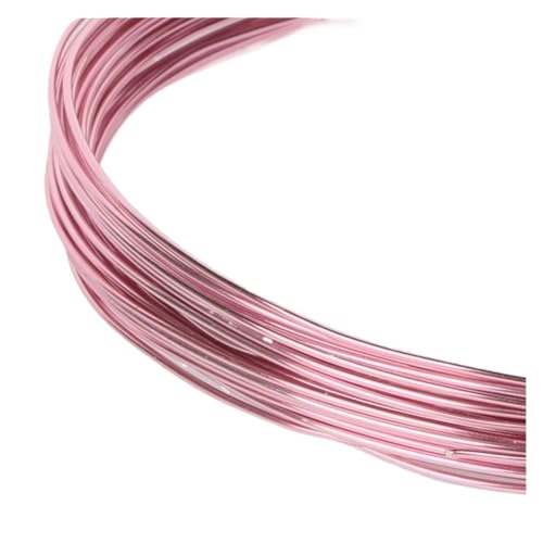 ROEUIPG Aluminiumdraht 10 m Aluminiumdraht, weicher DIY-Schmuck-Handwerk, vielseitiger lackierter Aluminium-Metalldraht Für Schmuckherstellung Handwerk Modellbau(Pink) von ROEUIPG