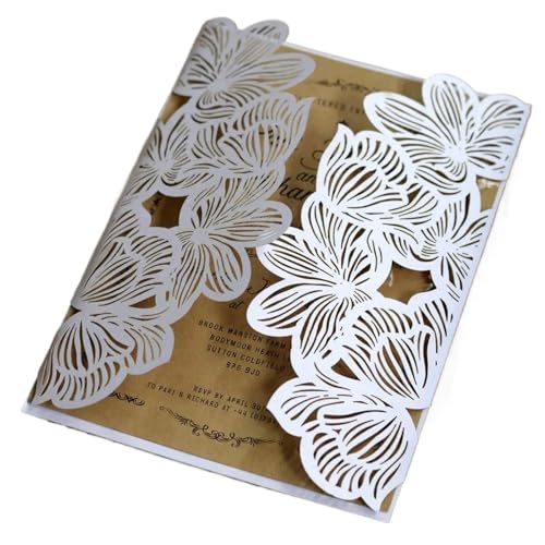 ROEUIPG Hochzeit Einladungskarten 10 stücke Elegante Blume Laser Cut Hohl Hochzeit Party Einladungen Karten Kits Für Hochzeit Geburtstag Muttertag ROEUIPG Hochzeit Einladungskarten 10 stücke Elegante Blume Laser Cut Hohl Hochzeit Party Einladungen Karten Kits Für Hochzeit Geburtstag Muttertag von ROEUIPG