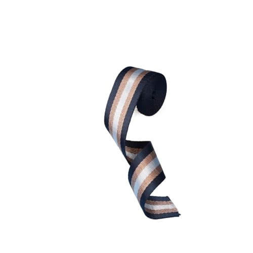 ROEUIPG Nylonband 1/2/5 Yards 38 mm Nylon-Gurtband Kontrastfarbe Business-Stil Sehr attraktiver langlebiger Gepäckgurt Nähzubehör Für Buntes Gurtband, Zum Basteln, Halsband Für Hau(T43,1yard) von ROEUIPG