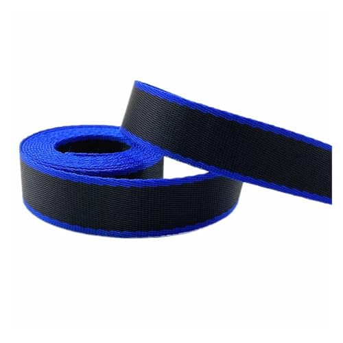 ROEUIPG Nylonband 2 Yards/Set 20mm Polyester Nylon Gurtband Farbe Uhr Band Rucksack Strap Abzeichen Für Buntes Gurtband, Zum Basteln, Halsband Für Hau(Blue) von ROEUIPG