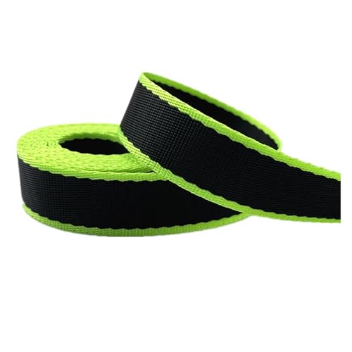 ROEUIPG Nylonband 2 Yards/Set 20mm Polyester Nylon Gurtband Farbe Uhr Band Rucksack Strap Abzeichen Für Buntes Gurtband, Zum Basteln, Halsband Für Hau(Green) von ROEUIPG
