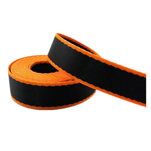 ROEUIPG Nylonband 2 Yards/Set 20mm Polyester Nylon Gurtband Farbe Uhr Band Rucksack Strap Abzeichen Für Buntes Gurtband, Zum Basteln, Halsband Für Hau(Orange) von ROEUIPG