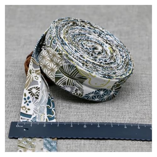 ROEUIPG Nylonband Bedrucktes Schrägband, Stoffstreifen for Basteln, Nähen, for Kleidung, Größe 25 mm x 5 m Für Buntes Gurtband, Zum Basteln, Halsband Für Hau(Khaki) von ROEUIPG