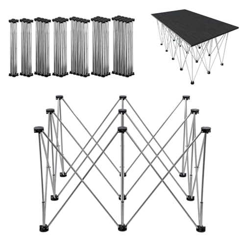 ROFBIHG Faltbare Workbench, Faltarbeitsarbeitsbein Schwer Multifunktional, Heavy Duty Kapazität Edelstahl Tragbar, Stabil, Stahl-Tischbeine für Holzbearbeitungskonstruktionen(9 legs) von ROFBIHG