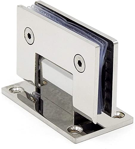 Glasketten, Möbelbeschläge Soft-Close-Schrankscharnierzubehör, 1 Stück Edelstahl, Rahmenlos, 90 Grad, Flache Klappglas-Clip-Tür for Badezimmer von ROHCGHC