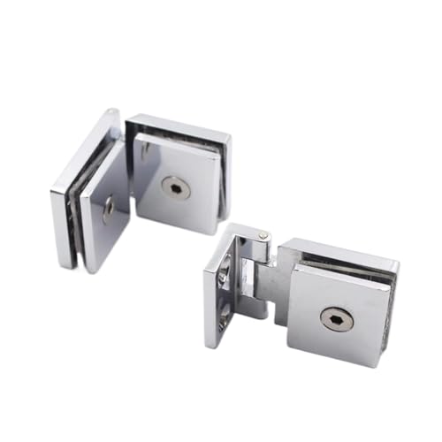 ROHCGHC Glasketten, 100 Sets 8-10mm Rahmenlose Halterung Wand zu Glas Tür Scharniere Badezimmer Dusche Tür Halterung Wand Montieren Tür Scharnier 5-8mm Doppel von ROHCGHC