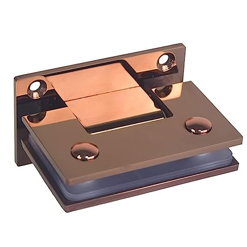 ROHCGHC Glasseite, Glastür-Clip aus Edelstahl, 90-Grad-Glastür-Schrank-Vitrinenschrank-Klemme, Badezimmer-Clip for 8-12 mm gehärtetes Glas, Glasscharnier von ROHCGHC