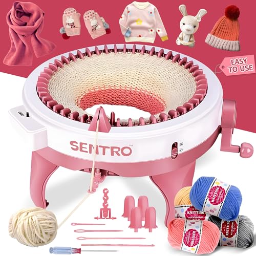 ROHSCE Strickmaschine, Strickmühle mit 48 Nadeln und Reihenzähler, Strickmaschine für Kinder, DIY Strickmaschine mit Doppelmodus für Socken, Mützen ROHSCE Strickmaschine, Strickmühle mit 48 Nadeln und Reihenzähler, Strickmaschine für Kinder, DIY Strickmaschine mit Doppelmodus für Socken, Mützen von ROHSCE
