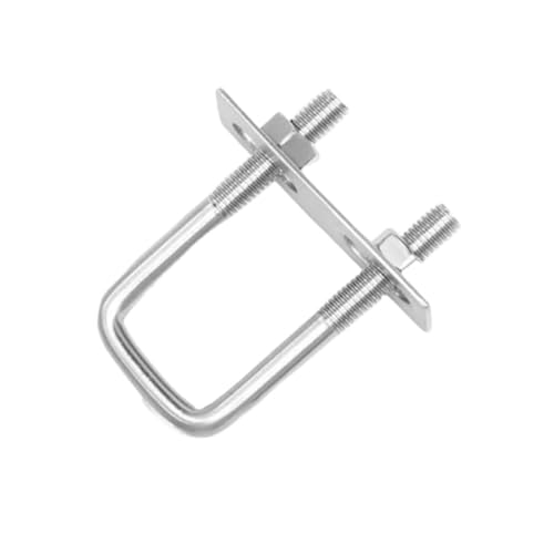 304 Edelstahl Quadrat U-Bolzen, 1/2 stücke 304 Edelstahl Quadratische U-Bolzen Mit Muttern Rohr Mutter Bolzen Klemme Mit Rahmen Riemen(M6x45x80) von ROJDFCNBW