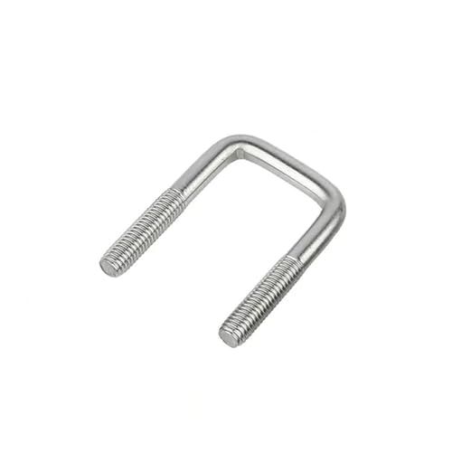 304 Edelstahl Quadrat U-Bolzen, 1 Stück 304 Edelstahlschraube rechtwinklig U-förmige quadratische Klemme quadratische Klemme Rohrklemme Befestigungsklemme Bolzen(M8X30X75) von ROJDFCNBW
