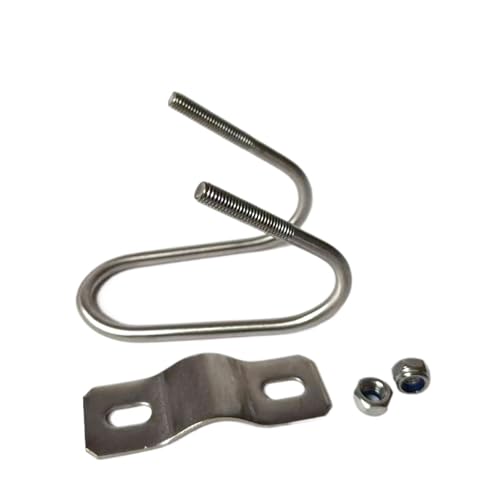 304 Edelstahl Quadrat U-Bolzen, 1 stücke 20 25 32 40 50 Doppel U-Kreuz Rohr Klemme Schraube Stahl Stecker Gerüste Befestigung Kreuz Klemme(M8x32x20mm) von ROJDFCNBW