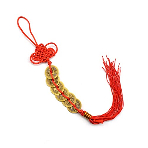 Chinesische Troddeln mit Multicolor, Chinesischer Knoten mit Kupfermünzen, rot, Feng Shui, Heimdekoration, Neujahrsdekoration Chinesische Troddeln mit Multicolor, Chinesischer Knoten mit Kupfermünzen, rot, Feng Shui, Heimdekoration, Neujahrsdekoration von ROJDFCNBW