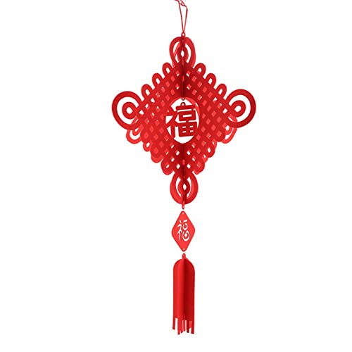 Chinesische Troddeln mit Multicolor, Handgemachte chinesische Knotenlaterne mit Fu-Charakter, chinesische Neujahrsdekoration(Auspicious Knot) von ROJDFCNBW