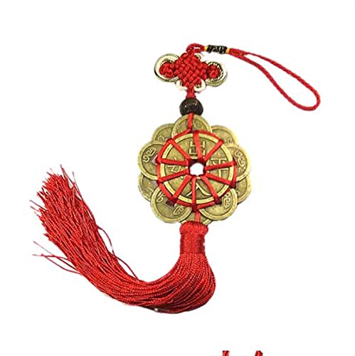Chinesische Troddeln mit Multicolor, Handgemachter chinesischer Knoten mit 10 chinesischen Münzen, Feng Shui, Neujahrsdekoration for Zuhause Chinesische Troddeln mit Multicolor, Handgemachter chinesischer Knoten mit 10 chinesischen Münzen, Feng Shui, Neujahrsdekoration for Zuhause von ROJDFCNBW