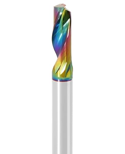 Hartmetall-Schaftfräser CNC-Fräser-Bohrköpfe, 1 stück Einzelflöte Spiralschaftfräser Aluminiumfräser DLC-Beschichtung CNC 3D-Gravur-Schnitzfräser for Holzbearbeitung Acryl ACM-Schnitt(6X50X6X100) von ROJDFCNBW