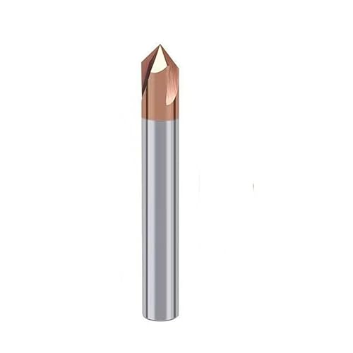 Hartmetall-Schaftfräser CNC-Fräser-Bohrköpfe, Fasenfräser V-Hain-Fräser 60/120 Grad Ecksenker Anfasfräser Entgraten von Kanten Hartmetall-Schaftfräser(6X6X50X90For steel) von ROJDFCNBW