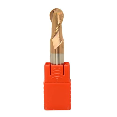 Hartmetall-Schaftfräser CNC-Fräser-Bohrköpfe, Fräser Legierungsbeschichtung Wolframstahl Werkzeug CNC-Bearbeitung HRC55 Kugelkopffräser Top-Fräser Maschine Schaftfräser(R2.5x6Dx50L) von ROJDFCNBW