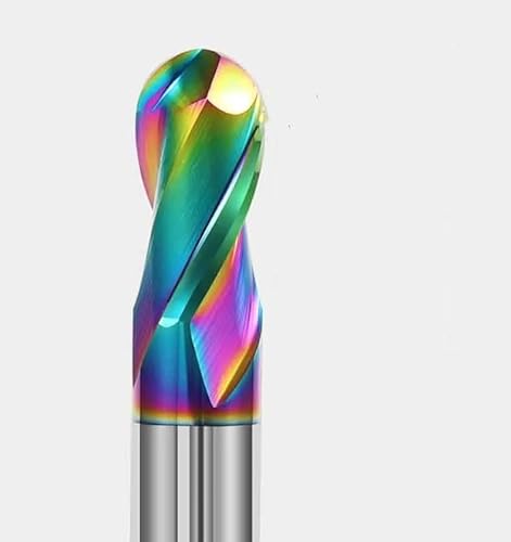 Hartmetall-Schaftfräser CNC-Fräser-Bohrköpfe, HRC55 2 Flute Aluminium Ball Cutter DLC Aluminized Carbide Ball Cutter CNC CNC Fräsen Aluminium, kupfer Und Acryl Werkzeuge Ende Mühle(R3X6X150) von ROJDFCNBW