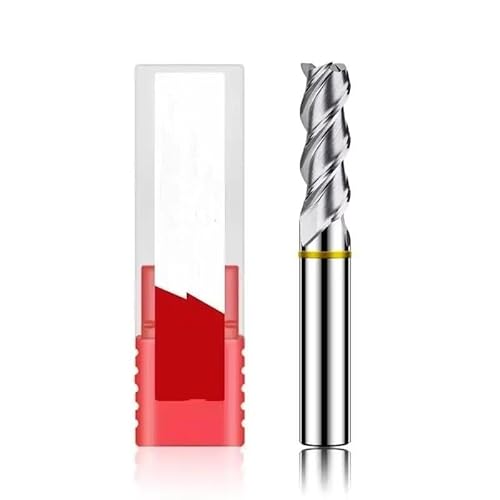 Hartmetall-Schaftfräser CNC-Fräser-Bohrköpfe, HRC55 3-Flöten-Flachfräser aus Wolframstahl und Hartmetall for Aluminiumfräser, CNC-mechanische Schaftfräser, Werkzeuge(2.0x06Cx4Dx50L) von ROJDFCNBW