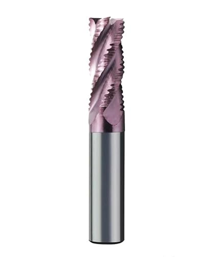 Hartmetall-Schaftfräser CNC-Fräser-Bohrköpfe, Schruppfräser Vollhartmetall 4 Nuten for die Bearbeitung von Aluminium und Stahl CNC-Fräser-Bits 4 mm 6 mm bis 20 mm Metallwerkzeug(14X100 HRC58) von ROJDFCNBW