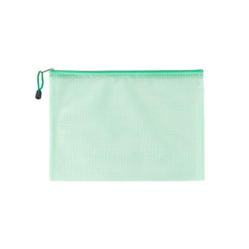 Plastic Wallets Zip Folders, A3/A4/A5 Zip Datei Ordner Schule Bürobedarf Bleistift Fall 1 PC Kosmetik Make-Up Taschen(Green,A6(12CMX23CM) 3PCS) von ROJDFCNBW
