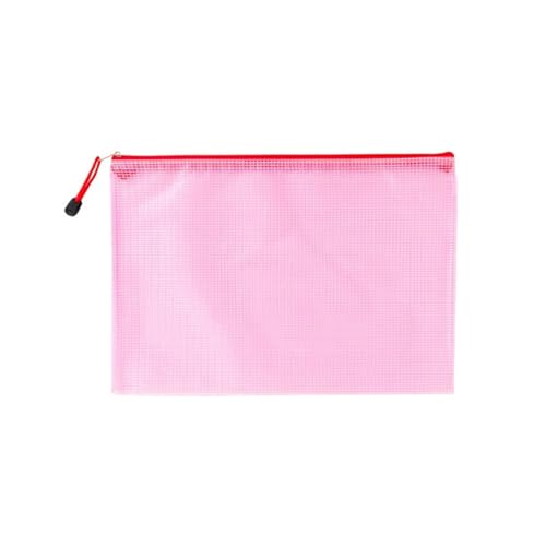 Plastic Wallets Zip Folders, A3/A4/A5 Zip Datei Ordner Schule Bürobedarf Bleistift Fall 1 PC Kosmetik Make-Up Taschen(Red,A6(11.5CMX23CM) 1PC) von ROJDFCNBW