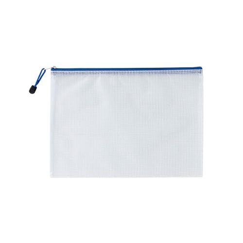 Plastic Wallets Zip Folders, A3/A4/A5 Zip Datei Ordner Schule Bürobedarf Bleistift Fall 1 PC Kosmetik Make-Up Taschen(White,A4 (34CMX24CM) 3PCS) von ROJDFCNBW