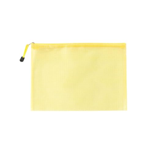 Plastic Wallets Zip Folders, For Reiseaufbewahrung Bürogeräte Home Organisieren Taschen(Yellow,B6(13.5CMX19.5CM)) von ROJDFCNBW