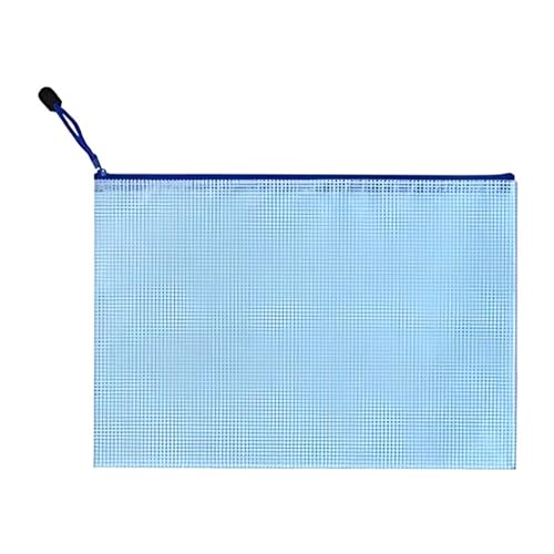 Plastic Wallets Zip Folders, For Schul- und Bürobedarf, Reise-Aufbewahrungstaschen, Netz-Reißverschlusstasche(10pcs blue) von ROJDFCNBW