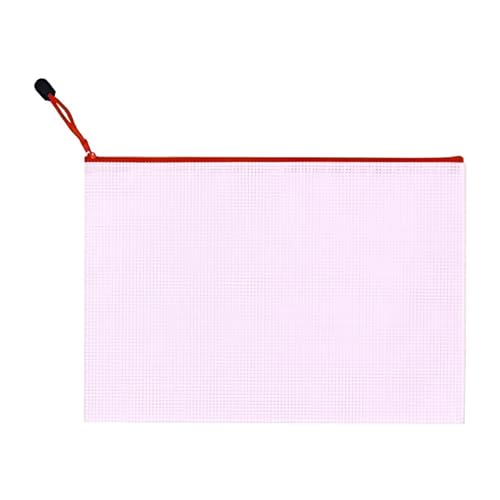 Plastic Wallets Zip Folders, For Schul- und Bürobedarf, Reise-Aufbewahrungstaschen, Netz-Reißverschlusstasche(10pcs pink) von ROJDFCNBW