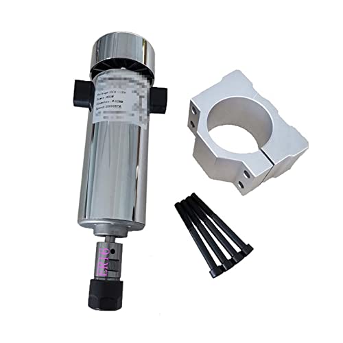 ROJDFCNBW CNC-Spindelmotor-Kit, 0,8 KW Spindelmotor DC 0-110 V 800 W DC Spindelmotor 20000 U/min CNC(Blanco) von ROJDFCNBW