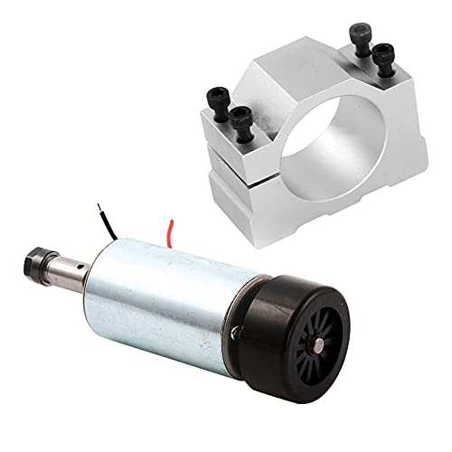 ROJDFCNBW CNC-Spindelmotor-Kit, CNC-Spindel, 300 W, luftgekühlt, 0,3 kW, Fräsmotor und Spindeldrehzahl-Stromrichter, 52-mm-Klemme und 13-teilige ER11-Spannzange(One Size) von ROJDFCNBW