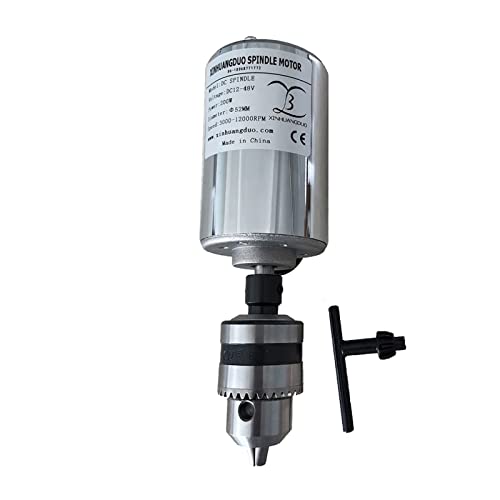 ROJDFCNBW CNC-Spindelmotor-Kit, Luftgekühlter 0,2-kW-CNC-Spindelmotor, Bohrspindelkopf-Kit, Spannfutter, 200-W-Spindelmotor/Stromversorgung, Drehzahlregler(Package1) von ROJDFCNBW