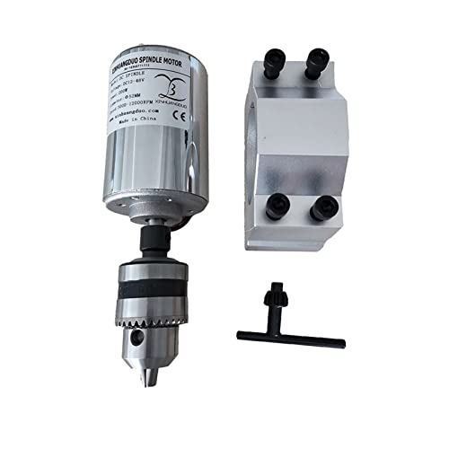 ROJDFCNBW CNC-Spindelmotor-Kit, Luftgekühlter 0,2-kW-CNC-Spindelmotor, Bohrspindelkopf-Kit, Spannfutter, 200-W-Spindelmotor/Stromversorgung, Drehzahlregler(Package3) von ROJDFCNBW