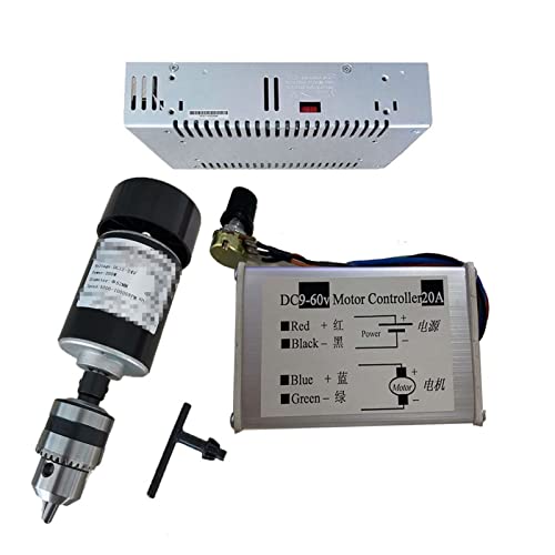 ROJDFCNBW CNC-Spindelmotor-Kit, Luftgekühlter 0,2 kW luftgekühlter Spindelmotor CNC 200 W Spindelmotor/Klemme for CNC-Maschine DIY CNC 24 VDC 10000 U/min(Package4) von ROJDFCNBW