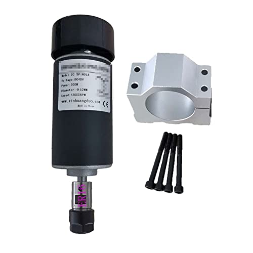 ROJDFCNBW CNC-Spindelmotor-Kit, Luftgekühlter 0,3 kW CNC-Spindelmotor-Kit ER16-Spannfutter 300 W Spindelmotor/Stromversorgung Drehzahlregler(Package 3 Er16) von ROJDFCNBW