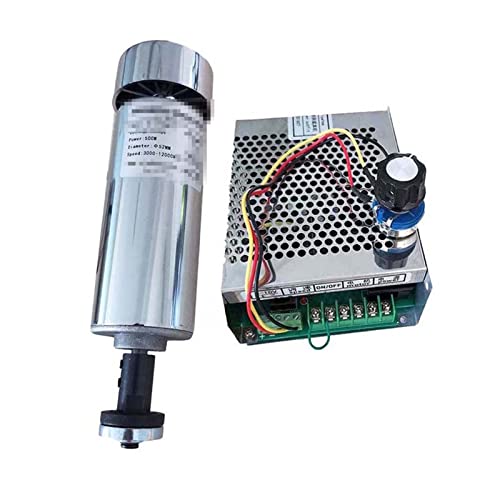 ROJDFCNBW CNC-Spindelmotor-Kit, Luftgekühlter 0,5-kW-CNC-Spindelmotor, Winkelschleifer-Kit, Spannfutter, 500-W-Spindelmotor/Stromversorgung, Drehzahlregler(Package 4) von ROJDFCNBW