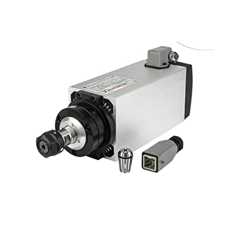 ROJDFCNBW CNC-Spindelmotor-Kit, Spindelmotor 4KW ER25 Quadratischer luftgekühlter Spindelmotor 220/380 Luftgekühlter Motor CNC-Spindelmotor(220) von ROJDFCNBW
