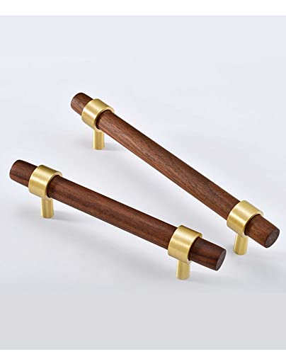 ROJDFCNBW Massivholz-Türgriff, 2 Stück Massivholzgriff Schrankknöpfe aus Holz, Schranktür Schublade Kommode Zugholzgriffe(Hole center160mm(6.3in)) von ROJDFCNBW