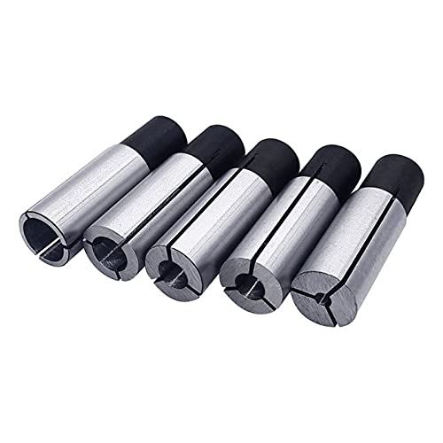 ROJDFCNBW Spannzange Fräserhalterung, Federspannzangen-Set, 7 Stück, 12,7 mm Schaft, 3,175–10 mm Spannzangengrößen, CNC-Fräser, Drehbank-Fräsadapter(12.7 6.35) von ROJDFCNBW