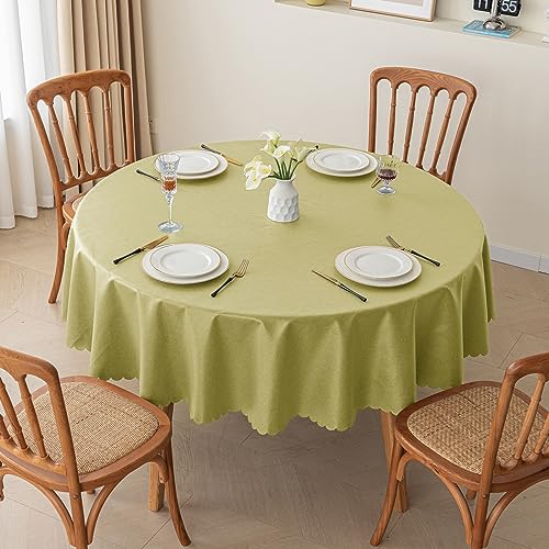 ROJDFCNBW Stick Baumwolle und Tischtuch, Abwischbare Tischdecken Abwischbare PVC-Tischdecke mit Tischdecke, for die Dekoration von Küchentischen(Green - B,39.4 inch) von ROJDFCNBW