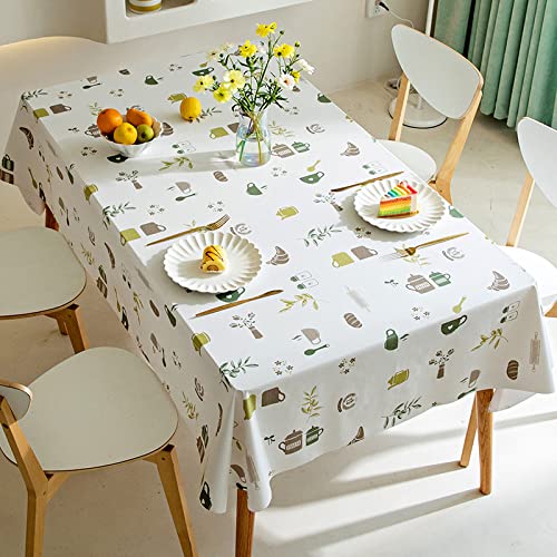 ROJDFCNBW Stick Baumwolle und Tischtuch, Abwischen mit einem sauberen Öltuch Tischdecke leicht zu wischen Vinyl-Kunststoff-Tischdecke(Bb-10,90x140cm) von ROJDFCNBW